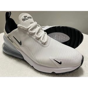 Nike Air Max 270 Golf White Black Pure Platinum CK6483-102 Mens Size 9.5